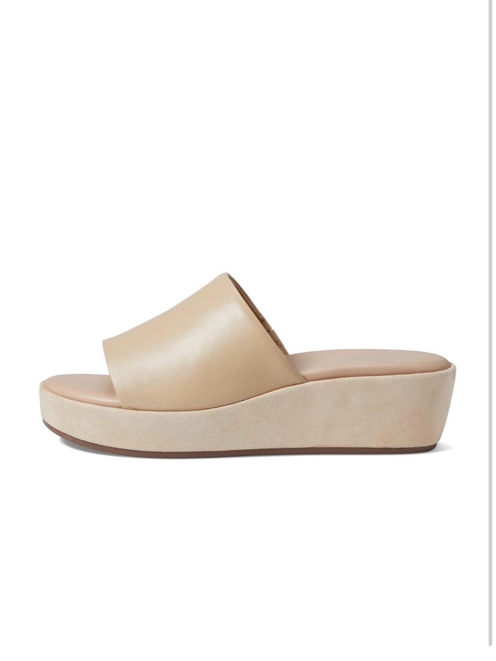 9W Rockport Neutral Tan Slide Wedge Mules women’s 9 wide summer casual sandals - Picture 3 of 9